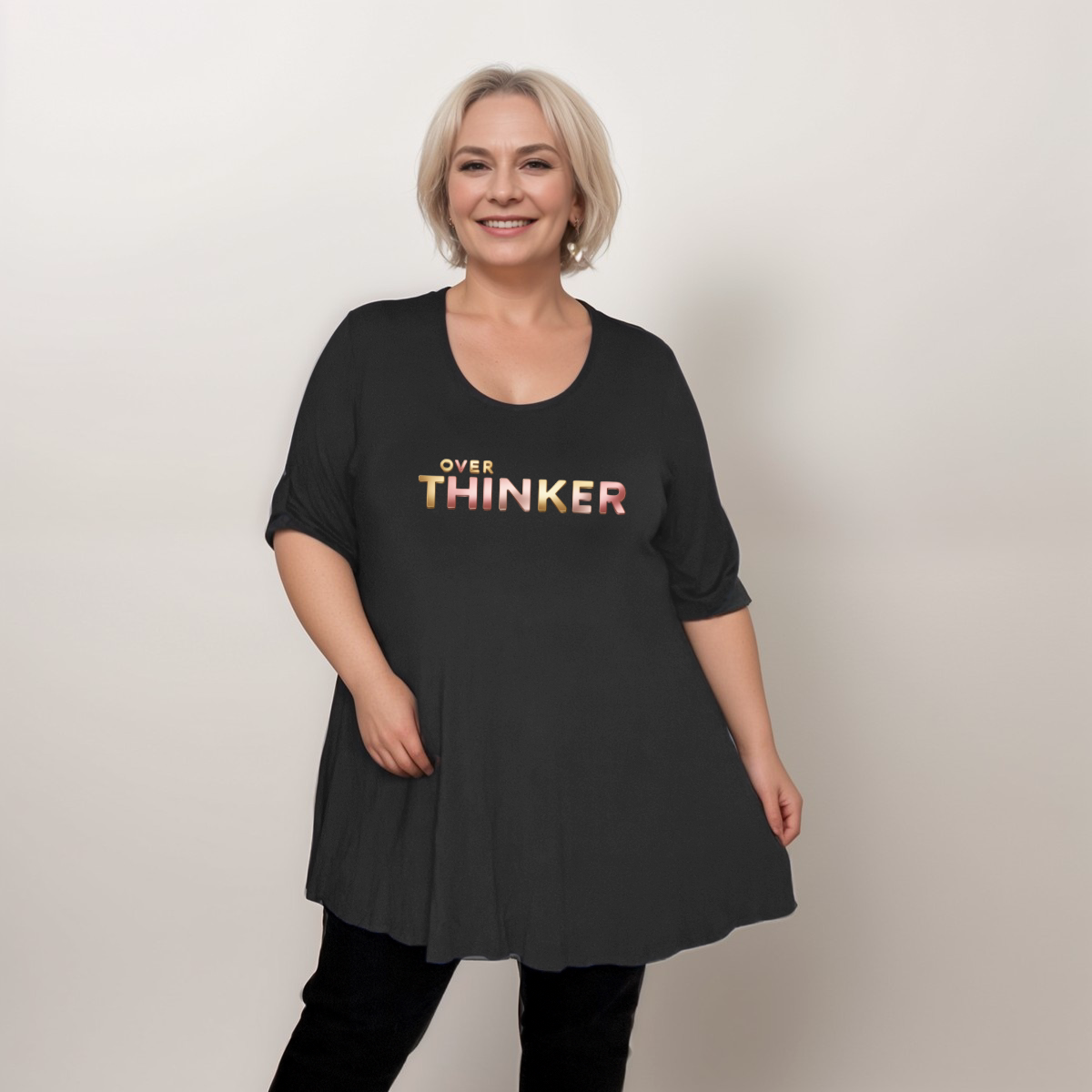 Swing Top with “Over Thinker” Logo
