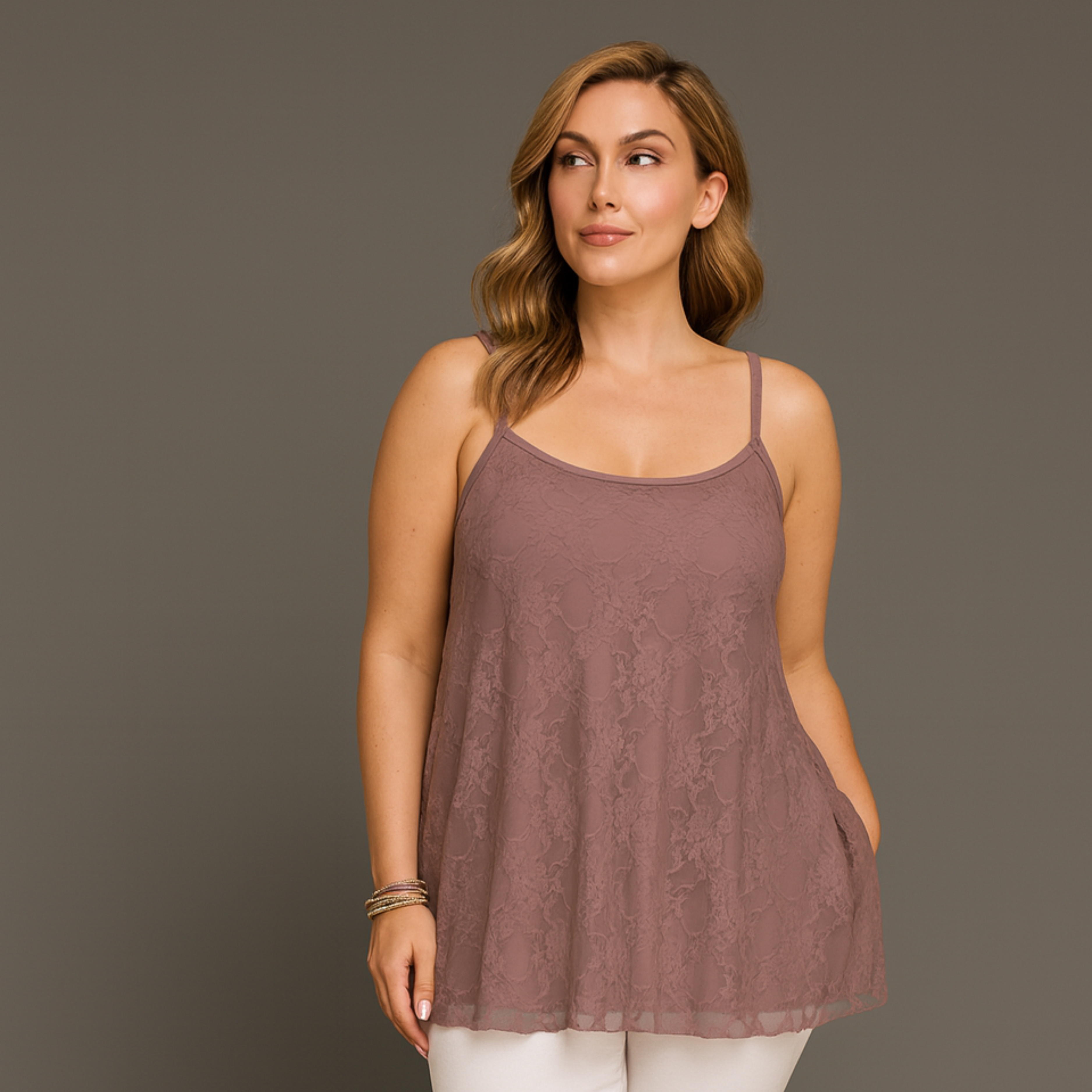 Strappy Lace Cami Top / Swing Vest